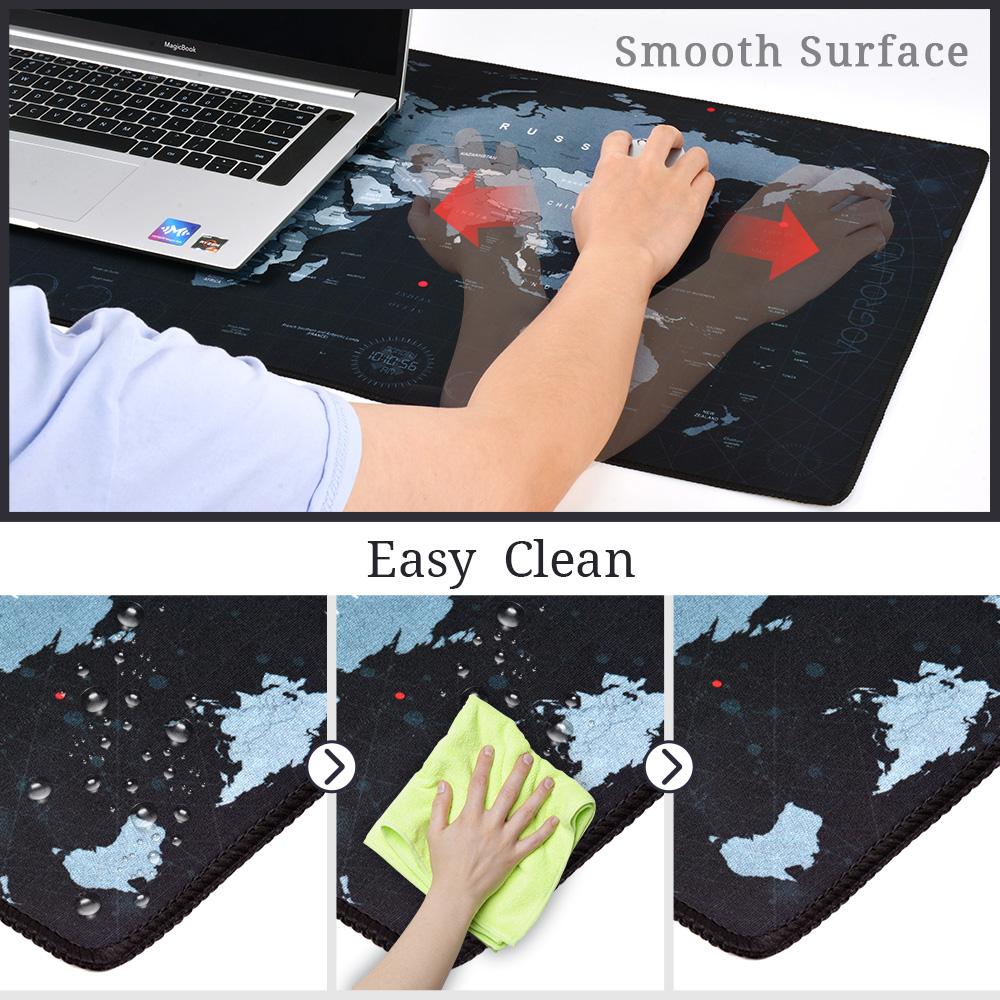 New World Map Speed Locking Edge Large Natural Rubber Mouse Pad Waterproof Game Desk Mousepad Keyboard Mat for Warcraft Dota LOL