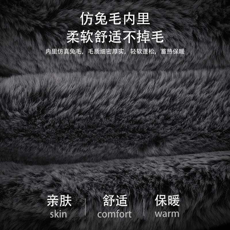 Winter New Cold-proof Leather Cycling Cap Men's Velvet Warm Ear Protection Outdoor Ski Cap Windproof Women's Warm Hat