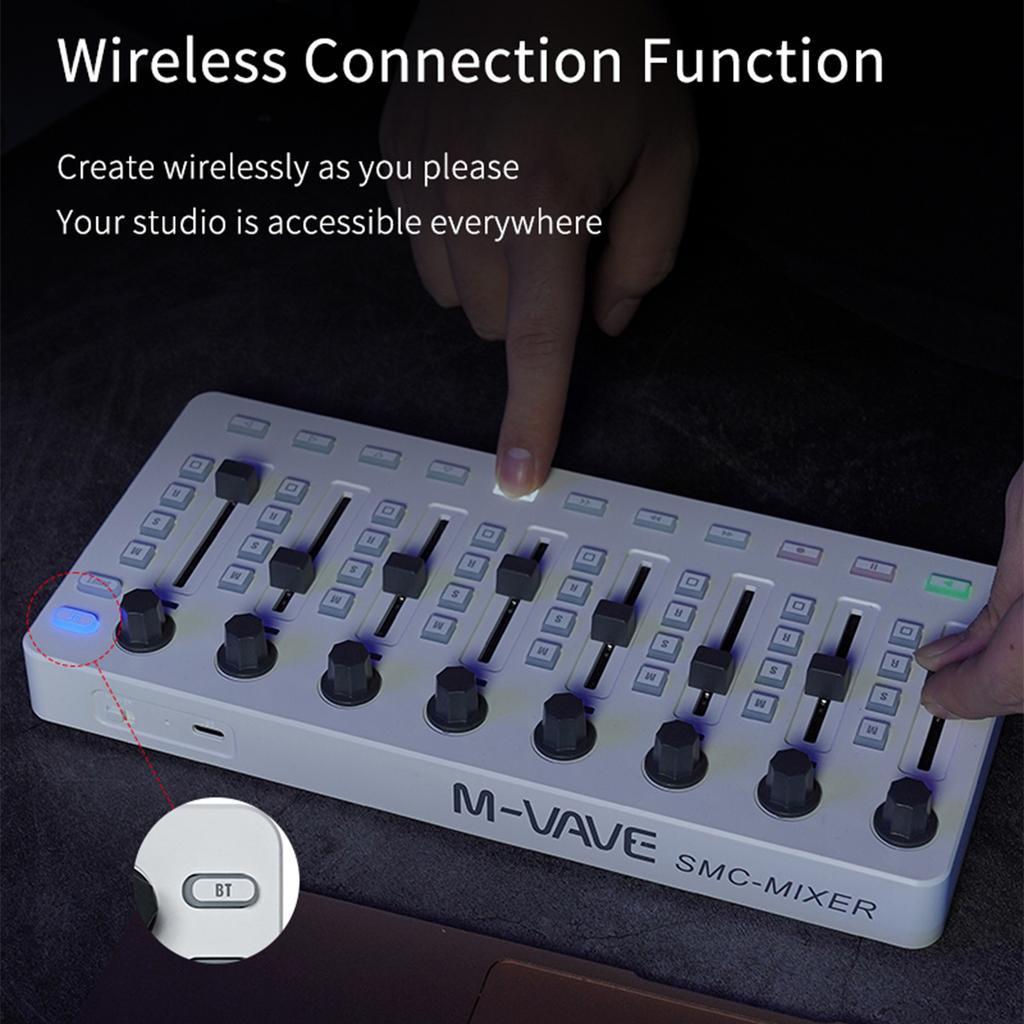 SMC-Mixer W/ Multi-Device Support | Studio & Live Wireless Mixer Controller | Rechargeable MIDI Hub for Electroacoustic I