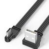 USB2.0 на Type C Разветвитель Дата-кабеля Угол вверх вниз влево вправо Провод Плоский Шнур USB C Передача Данных 2А Питание Синхронизация Удлинитель