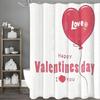 С Днем святого Валентина Розовая шторка для душа с сердечками, Декоративная шторка для душа для ванной, Водонепроницаемая шторка для душа с крючками