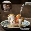 Rotatable Resin Foal Statue The Tea Favors Color-changing Horse Ornament  Display Decoration