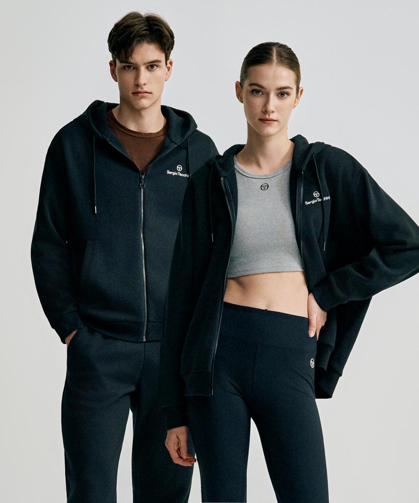 Толстовка Sergio Tacchini U Daily с молнией и флисовой подкладкой (черный)