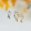 New Chinese Style Diamond-inlaid Lucky Bag Earrings for Women with Light Luxury High-end Niche Style Earrings