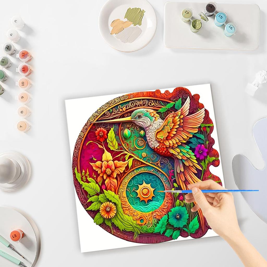 Frame Painting By Numbers For Adults Kits Bird Animal Picture By Numbers Acrylic Paint With Brushes Kits For Diy Gift 40x40