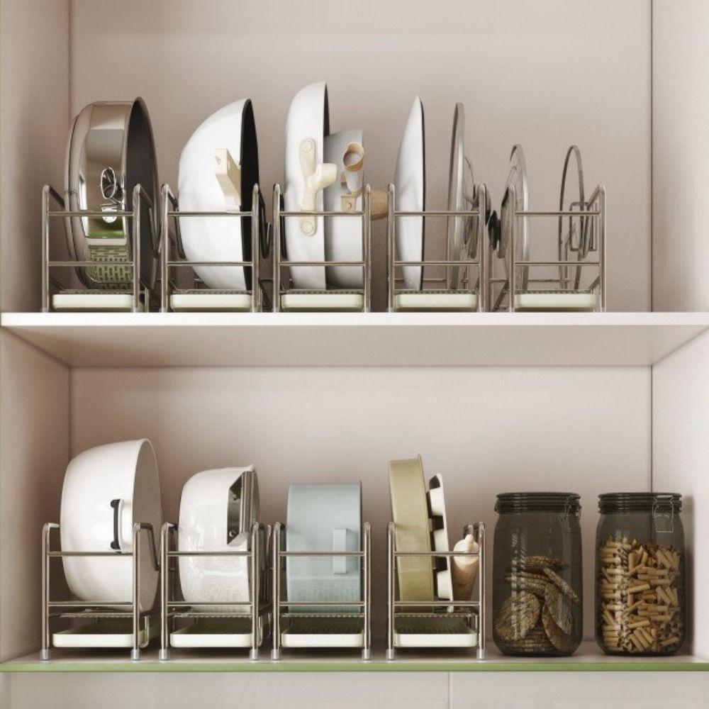 Space Saving Cookware Storage Rack Stainless Steel Cutting Board Holder Restaurant