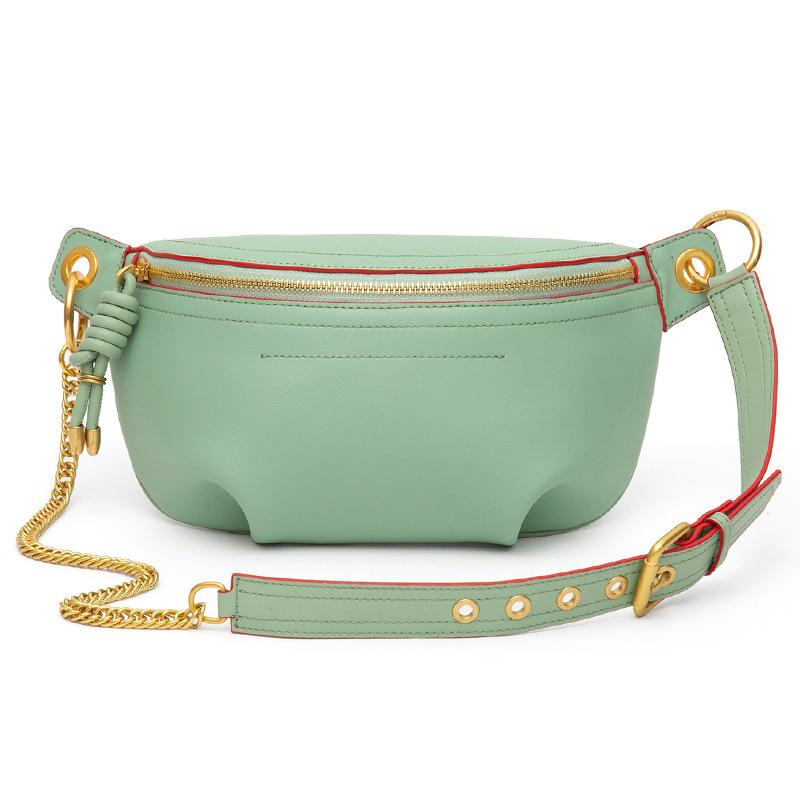 Leather Bag Crossbody Breast Bag Women'S Trendy Women'S Bag Small Bag Versatile Leather Fanny Pack Women'S Trendy