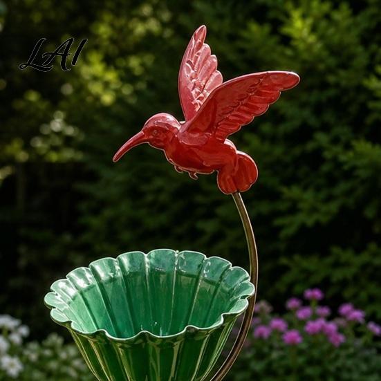 Weather-resistant Bird Feeder Outdoor Feeder Baths for Outside Metal Flower Garden Stakes