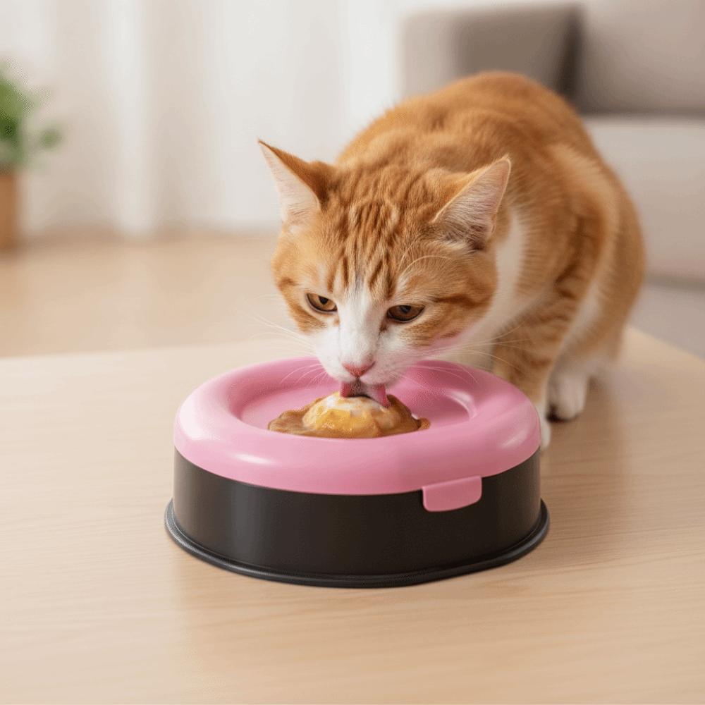 Bite Resistant Pet Liquid Slow Bowls Anti-Choking Cat Yogurt Licking Plate Puppy Training