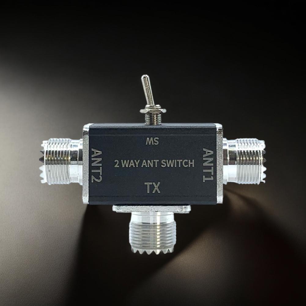 2 Way Manual Coaxial Antenna Switches 1 Input & 2 Outputs 100W 0-50MHz Antenna Switches with OFF/Ground Protection