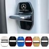 DCGO2 4PCS Stainless steel Car Emblem Door Lock Covers for Mercedes Benz CLA CLS GLE GLC GLS GLK W212 W205 W213 W203 W204 W211 E200