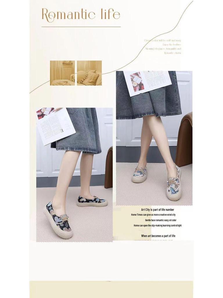 Женская уличная нескользящая амортизирующая спортивная обувь - Повседневные кроссовки для бадминтона на мягкой подошве в стиле старого Пекина