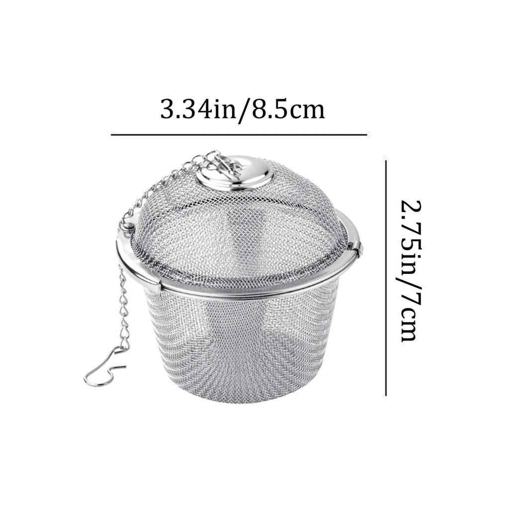 1-3pcs Tea Spice Strainer Seasoning Ball Mesh Herbal Ball Stainlesss Steel Teakettle Locking Tea Filter Reusable Diameter 4.5cm