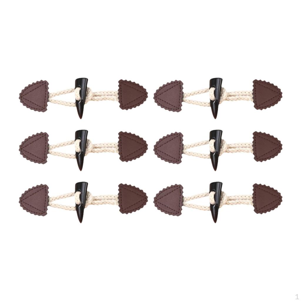 6 шт. Кнопки-переключатели роговые модные практичные сменные швейные принадлежности