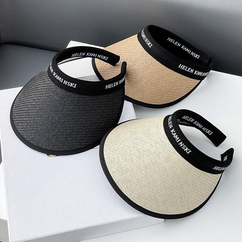 Складная портативная пляжная шляпа с широкими полями, солнцезащитная шляпа с козырьком, регулируемая защита от ультрафиолета, летняя повседневная соломенная кепка