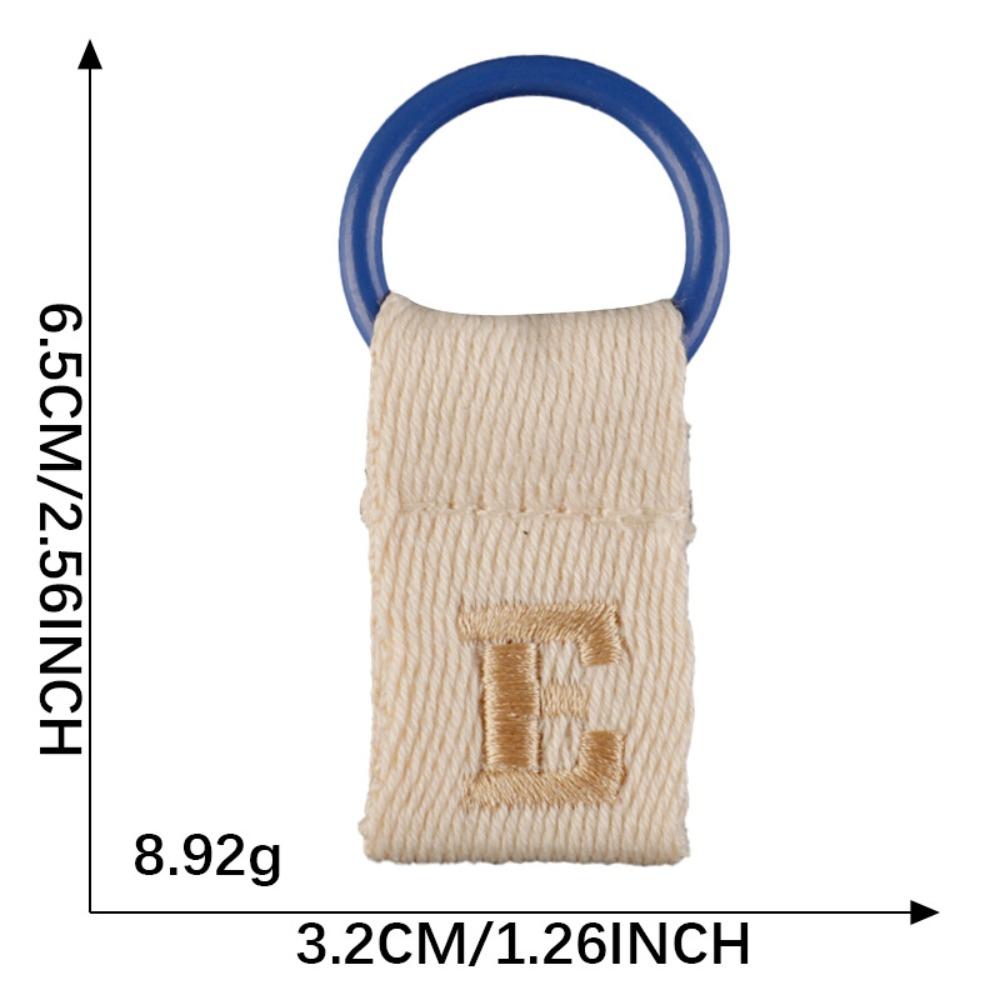 Embroidery 26 Letter Key Chain Key Ring Business Key Holder Creative Alphabet Car Key Buckle  Man