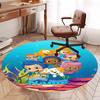 Custom Name Bubble Guppies Printed Round Rug Carpet Chair Rug Area Rug Entryway Doormats,for Office Chair Living Room Bedroom Kitchen Room.