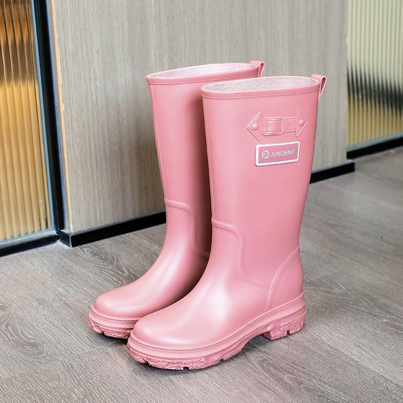Новые женские водонепроницаемые резиновые сапоги для отдыха на природе повседневные модные женские резиновые водонепроницаемые нескользящие резиновые сапоги из ПВХ высота 33 см