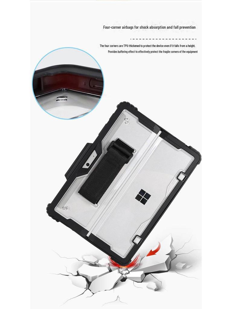 Surface Pro 4/5/6/7 Shockproof Case with Pen Slot & Stand