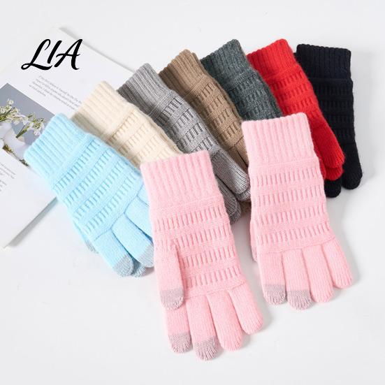 Conductive Fingertip Gloves for Smartphone Knitted Touchscreen Men Women, Winter Warm Thermal Gloves, Thickened Essentials Sub Zero Weather