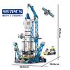 HUIQIBAO Space Aviation Manned Rocket Building Blocks With Astronaut Figure City Aerospace Model Bricks Children Toys for Kids