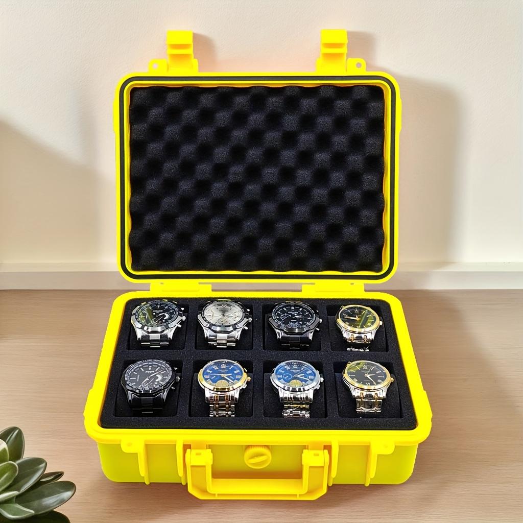 1 шт. Коробка для хранения часов, Материал PP, Вмещает 4/8 часов, Водонепроницаемая, Пыленепроницаемая, Отличный подарок на День святого Валентина/День отца/Рождество