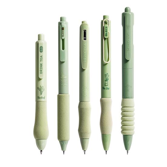 5Pcs Gel Pens Retractable Quick Dry Ink Pens 0.5mm Fine Point Black Ink Comfort Grip Smooth Writing Journaling Note Taking Pens School Office Supplies