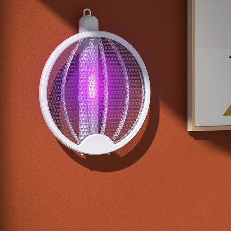 Два в одном литиевая батарея Бытовая складная мухобойка от комаров Открытый электрический убийца комаров Световая волна USB Перезаряжаемая ловушка для насекомых