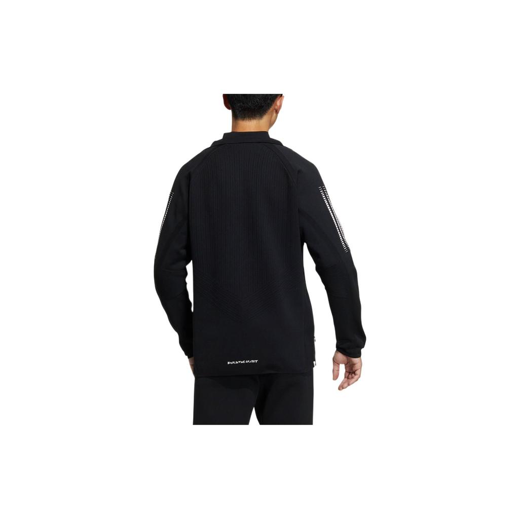 Adidas Tailored Jacket With Striped Applique And Zip Front Men Outerwear Deep-Black HG1666