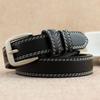 Korean Style Women's Belt Square Buckle Pin Buckle Belt Retro Leather Belt  Daily