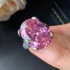 Jewelry Ring Real Bird'S Nest Cut Purple Carp Pink Zirconium Yellow Diamond Lucky Egg Ring Women'S