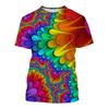 Летние винтажные красочные абстрактные 3D-принты футболки уличная одежда для мужчин свободные с круглым вырезом и короткими рукавами одежда