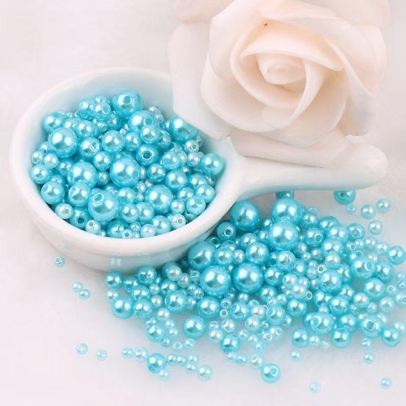 Высококачественная перфорированная разноцветная имитация жемчуга ABC, своими руками, платье из бисера, серьги, браслет, ожерелье с россыпью бусин