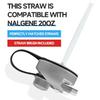 5 Pack Replacement Straws Compatible with Nalgene 20oz MultiDrink Water Bottle, Reble Plastic Drinking Straws with Cleaning Brush for Nalgene