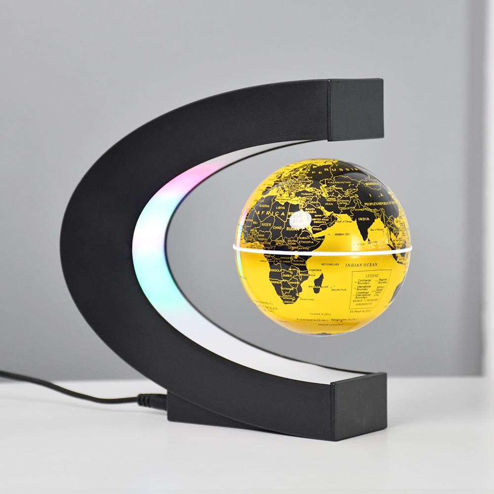 Luminous Magnetic Levitation Globe C3: Creative Office Ornament & Student Gift