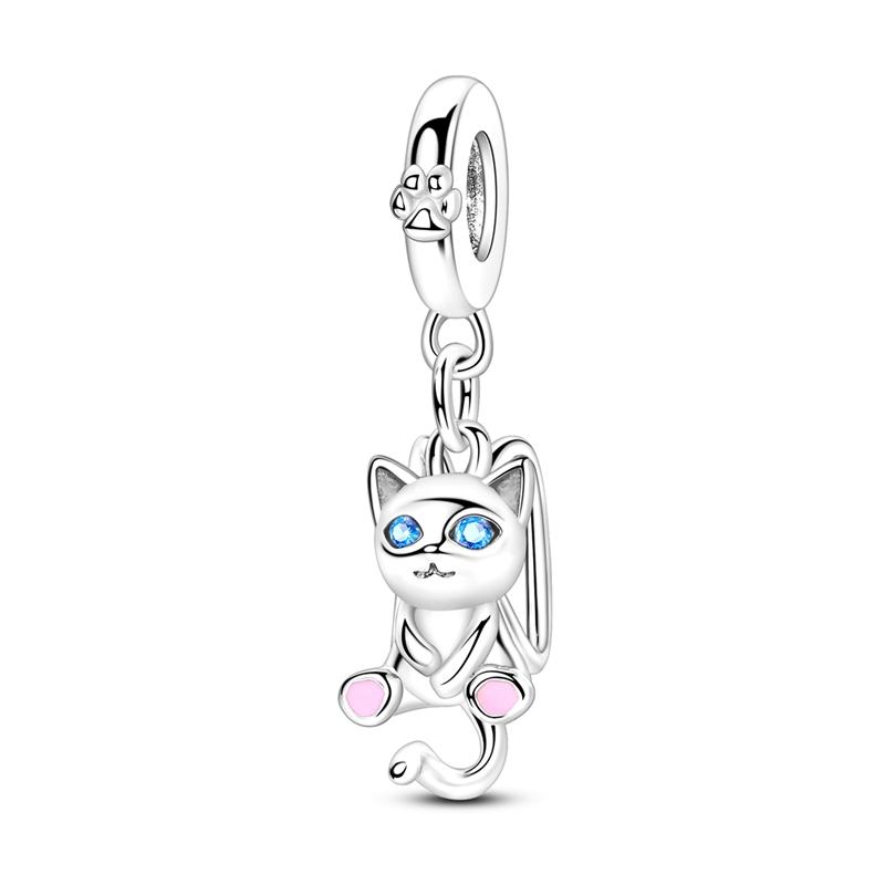 Подвеска-шарм в форме сердца с узором звезды и луны, подходит для браслетов, браслетов-манжет, ожерелий, женские роскошные DIY изящные подвески-бусины, ювелирные подарки