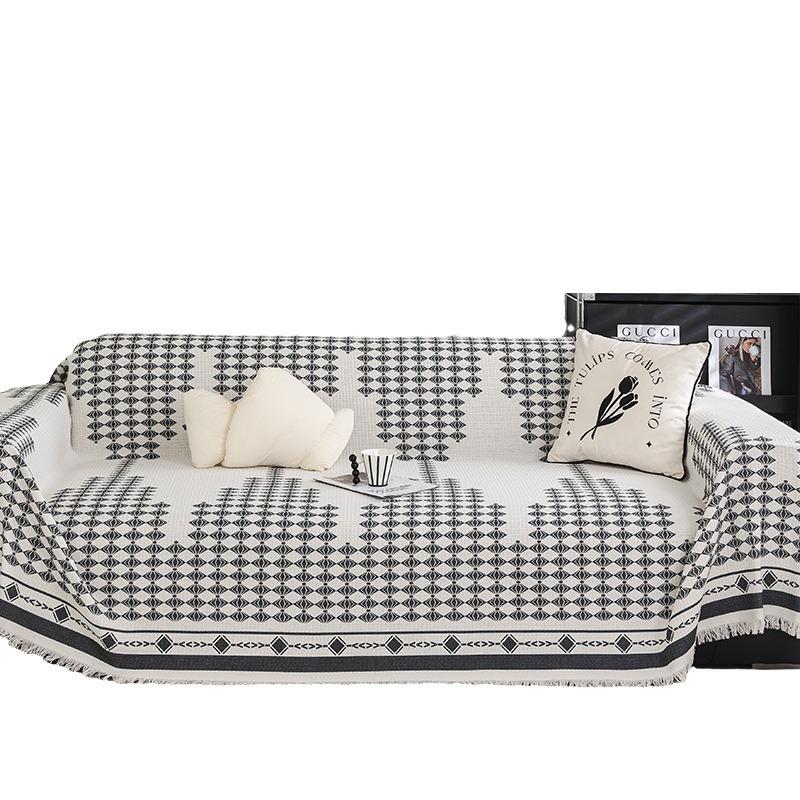 Новый печатный высококачественный однотонный диван Ins Nordic Полотенце Полное покрытие Полное покрытие Диванная подушка Чехол для дивана Ткань Чехол для дивана