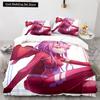 Darling In the Franxx Anime Duvet Cover Set with Pillow Covers Polyester Teens Kids Bedding Set Full Queen King Size Bed Linen