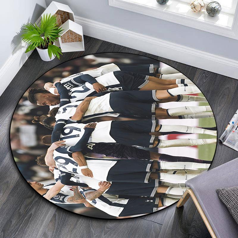 Tottenham Hotspur Player pattern round rug,Carpet Rug for Living Room Bedroom Playroom ,Non-slip Floor Mat,Holiday Gifts and Birthday Gifts.