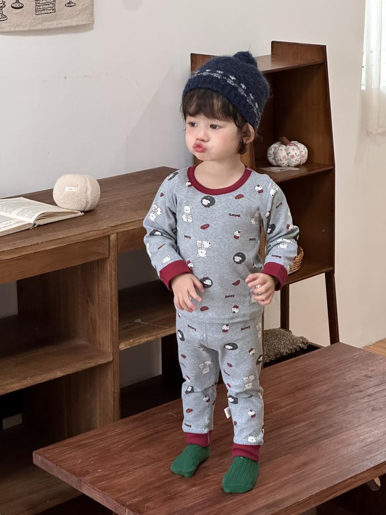 Осень и зима, чистый хлопок, мультяшный, без швов, домашняя одежда, детская одежда, 280 г, шерстяная, начес, комплект пижамы для мальчиков