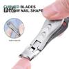 Портативные кусачки для ногтей с брызгозащищенным острым лезвием из нержавеющей стали с широкими губками, складной небольшой резак для ногтей на руках и ногах, встроенная пилка для ногтей