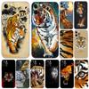 A Tiger Fashion Lovely Animal Phone Case for Iphone 5 2020se 6 6s 7 8 Plus X 10 XR XS 11 12 13 Mini Pro MAX Black Tpu Back Cover