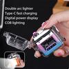 1PC Outdoor Lighting Electric Lighter-advanced Transparent Arc Shell Design Waterproof Power Indicator Light