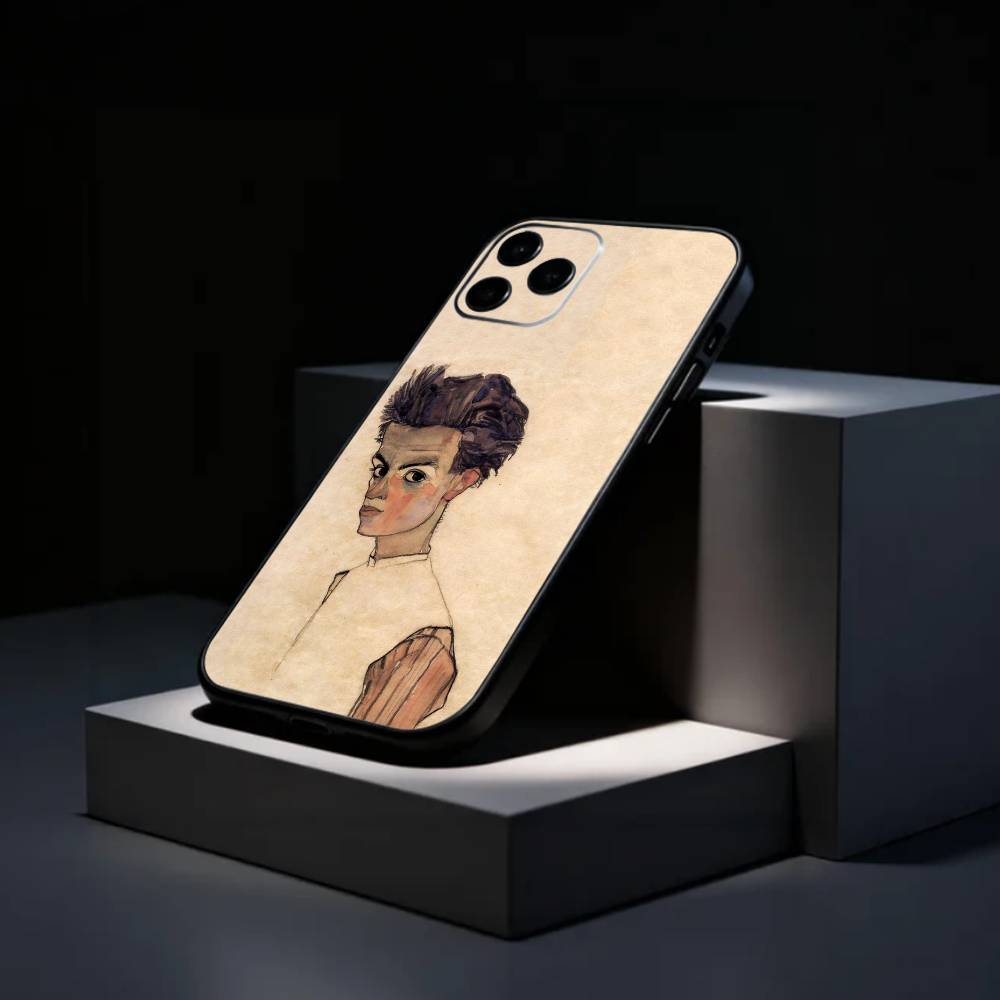 painter E-Egon S-Schiele   Phone Case Silicone Soft For IPhone 17 16 15 14 13 12 11 X XR Plus Pro Max Plus