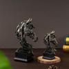 Modern Animal Sculpture Art Miniatures Figurine Micro Landscape Horse Head Statue  Cabinet