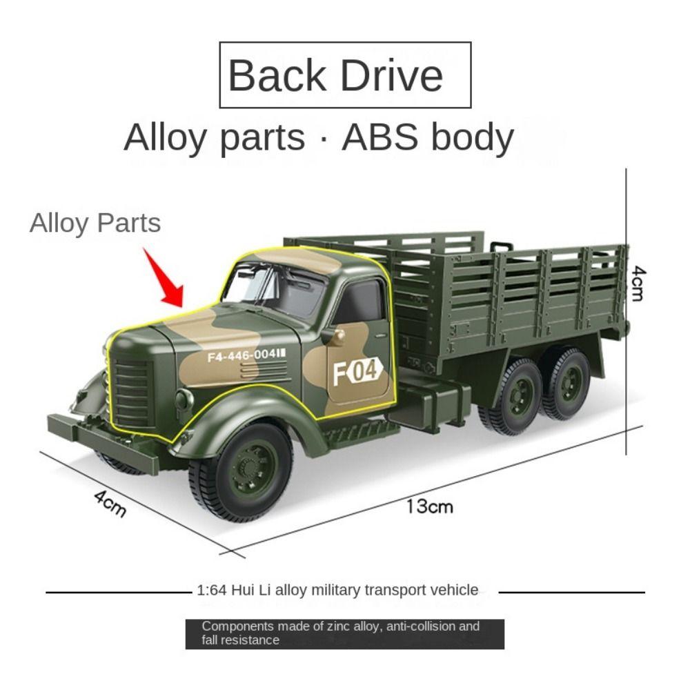 Alloy Metal Car Pull Back Cars Clockwork Simulation Military Vehicle Armed Tank Armored Vehicle Car Truck Children's