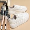 Showing Feet, Small Thick-soled White Shoes, Women's Thick-soled Heightening Women's Shoes 2025 New Popular Spring and Autumn Versatile Casual Sports 
