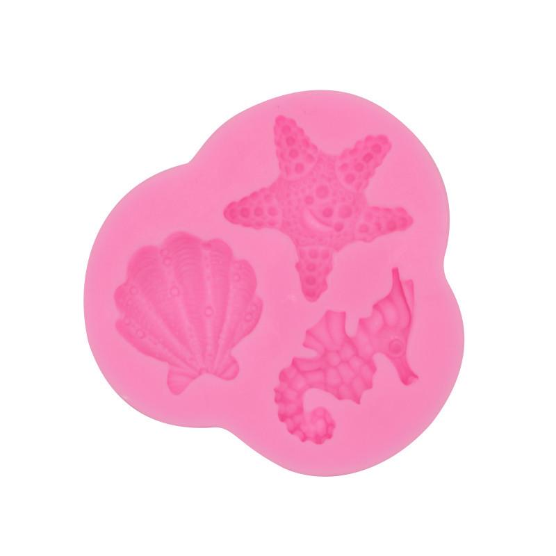 Marine Series Liquid Silicone Mold Fondant Silicone Mold Baking Cake Decoration Drop Plastic Mold