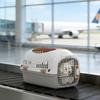 Plastic Pet Carrier for Cats and Small Dogs up to 4 kg with Top Window, 49x32x31 cm, Grey