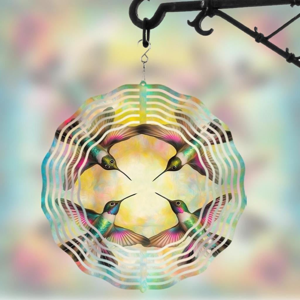 Vibrant Metal Wind Chime for Outdoor Garden Decor 10 Inch Hanging Wind Chimes with 360 Hook Perfect for Spring and Summer Natural Ambience